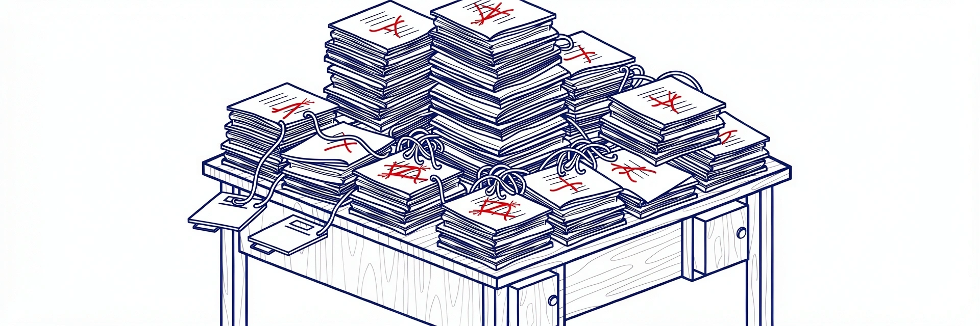 Depiction of manual administrative friction