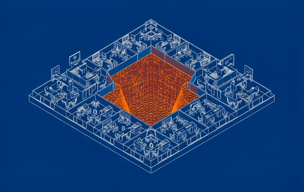 Architectural representation of a missing digital portal segment