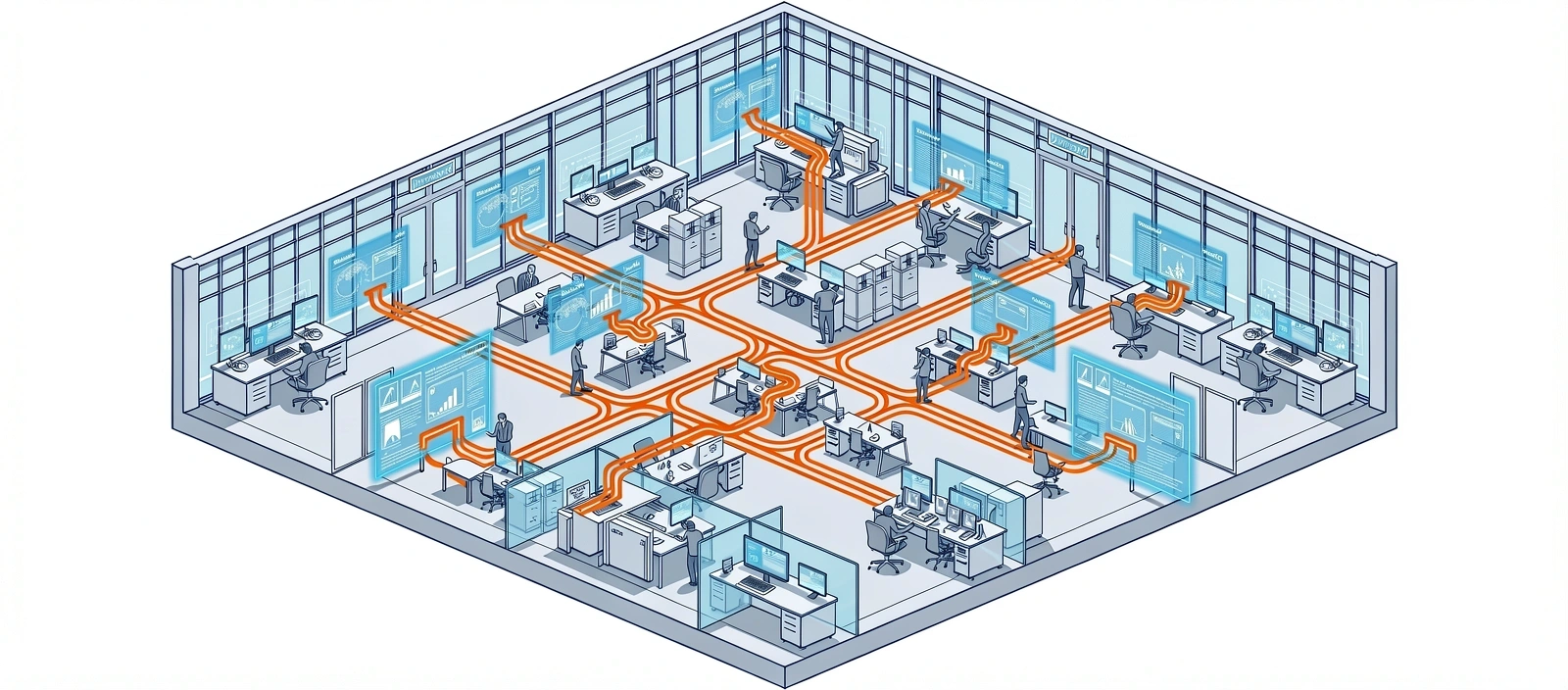 Architectural visualization of a digital workplace ecosystem